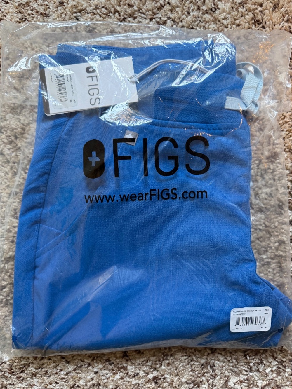 FIGS Royal Blue Zamora Petite Jogger Scrub Pants, XS